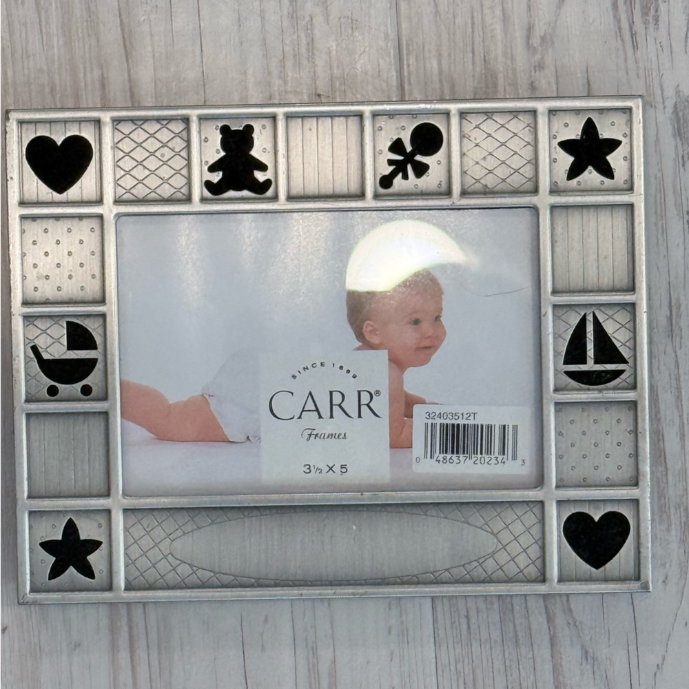 Carr Silver Picture Frame with Black Accents